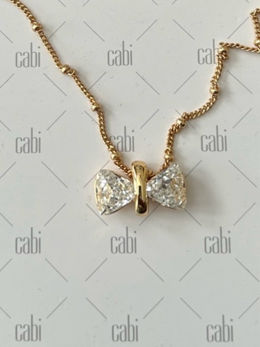 NWT, Cabi Gold Bow-Tiful Pendant Necklace